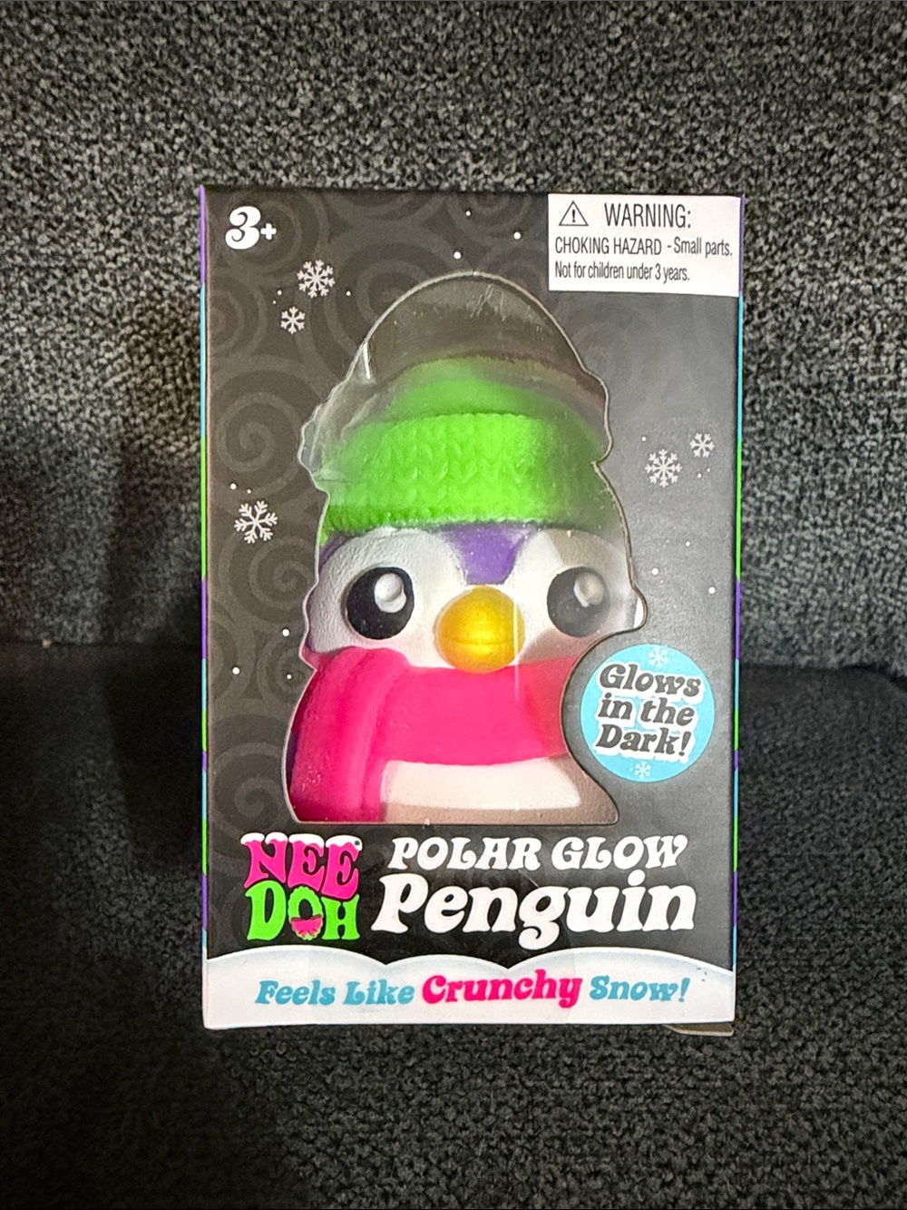 NeeDoh Squishmas ULTRA RARE Polar Glow Penguin Squishy Toy-Set of 3 - Picture 4 of 9